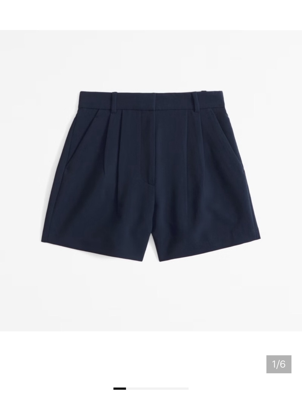Abercrombie Sloan Navy High-Waist Shorts